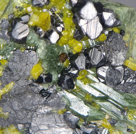 Magnetite, Vesuvianite, Diopside & Andradite - Shigar, Pakistan