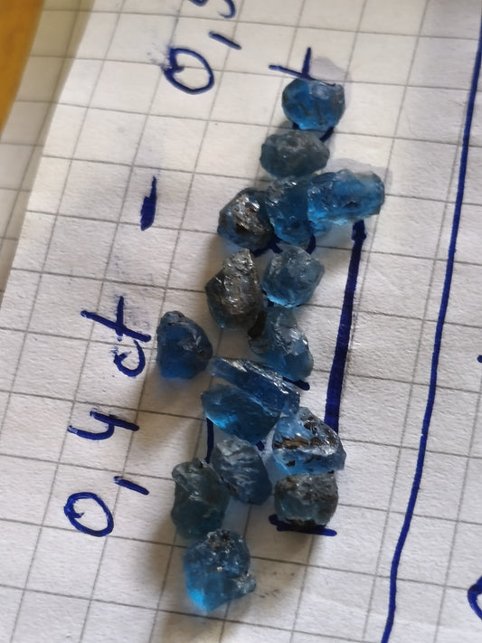 65 ct rough Hauyn/e -> 0.5 ct Eifel Mountains