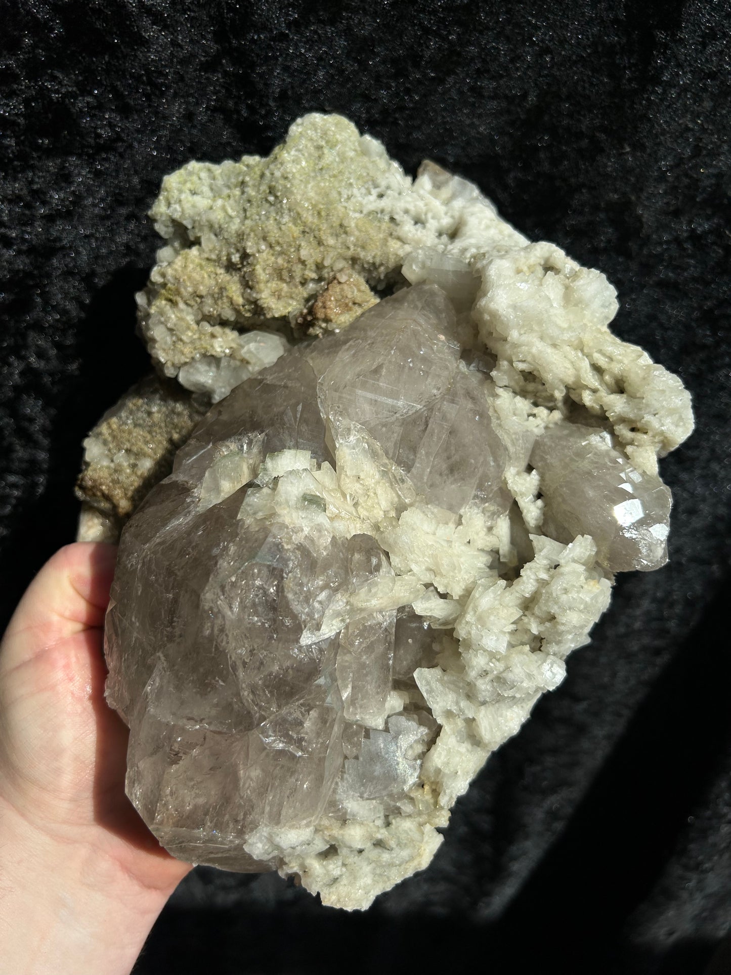 Smoky Quartz, Adularia, Calcite - Rauris, Austria