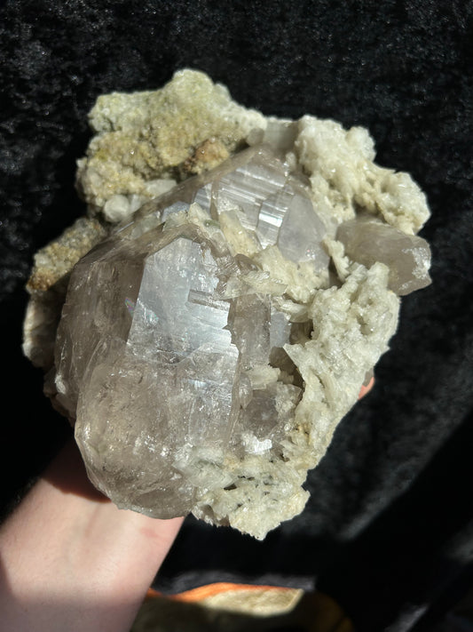 Smoky Quartz, Adularia, Calcite - Rauris, Austria