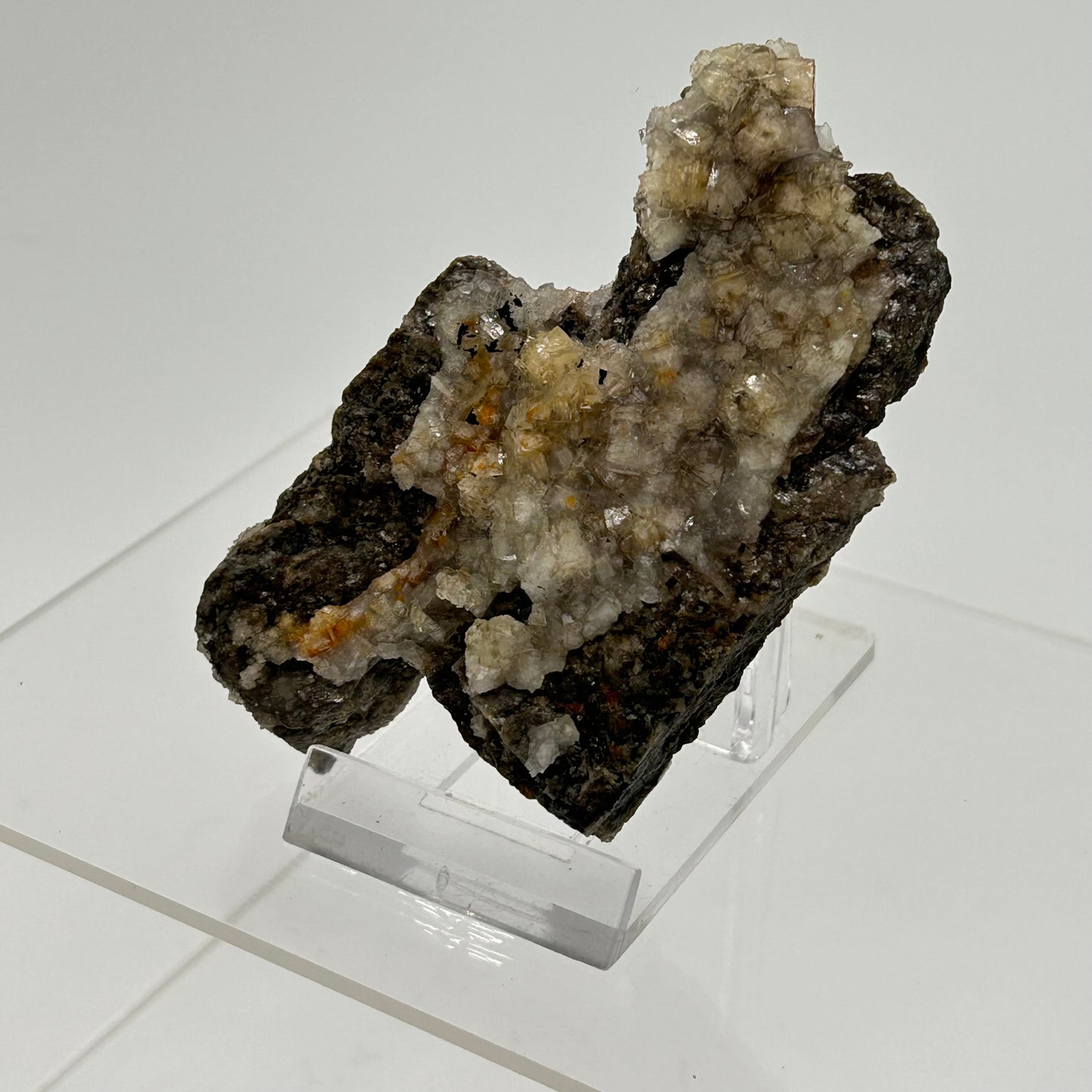 Fluorite - 3. Sohle, Lorenz Stehender, Ehrenfriedersdorf