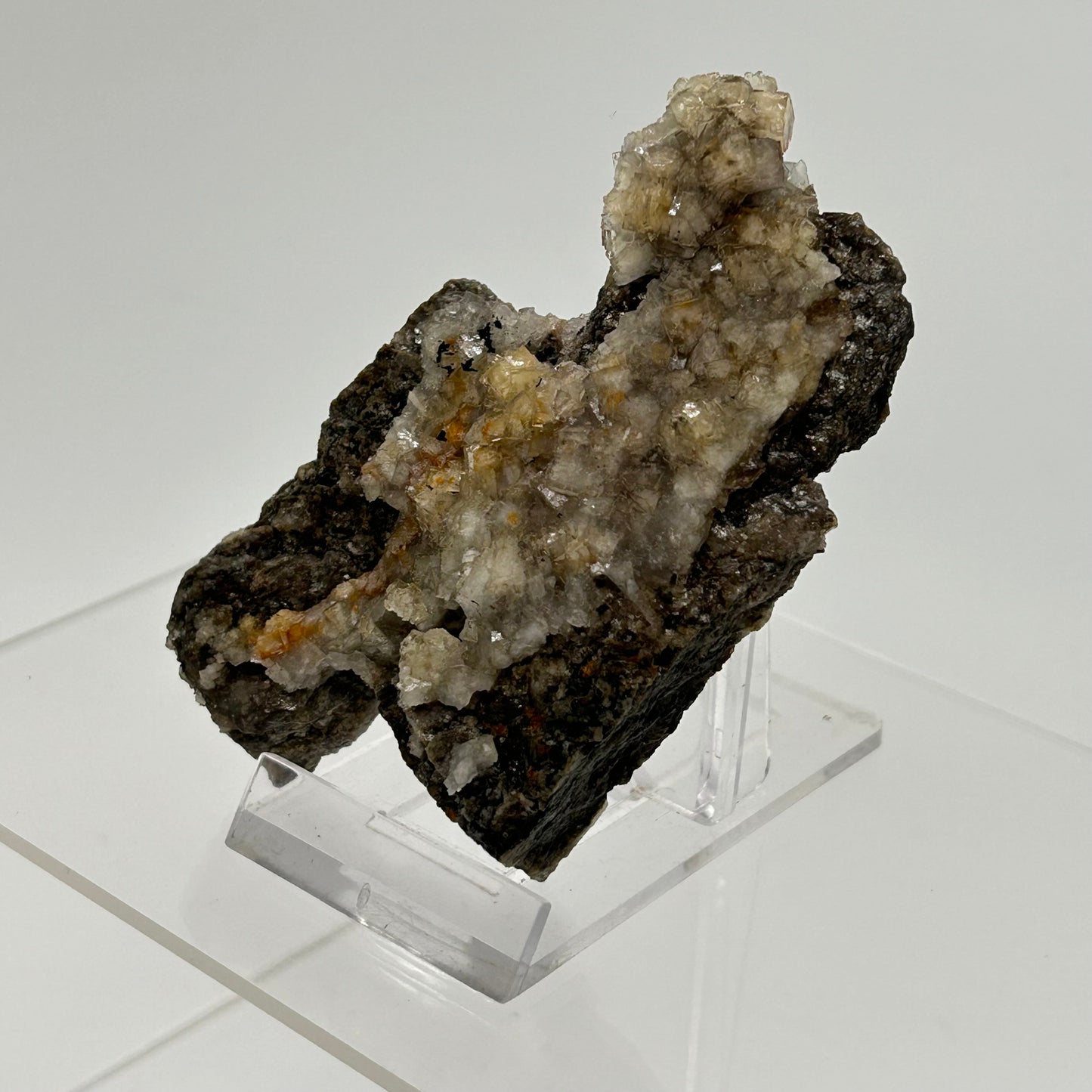 Fluorite - 3. Sohle, Lorenz Stehender, Ehrenfriedersdorf