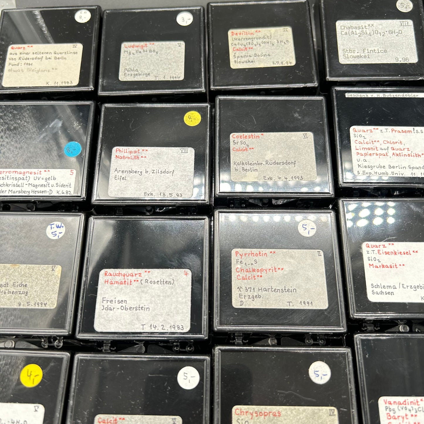 35 mineral specimens Germany Ex Dr. Woertzel Collection