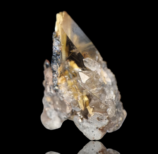 Rutilquarz/Rutile Quartz & Hämatit/Hematite - Novo Horizonte