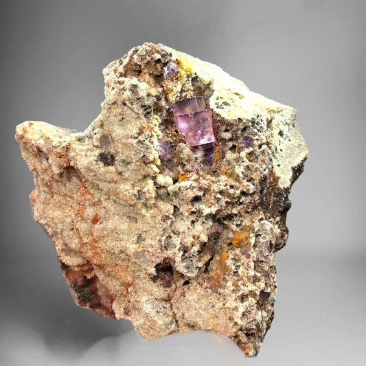 Fluorite on Matrix rock - Ojuela Mine, Durango, Mexico