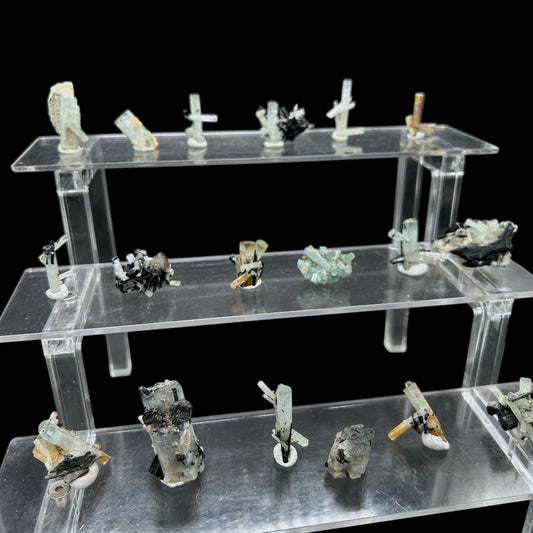 18x Aquamarine cluster - Erongo, Namibia