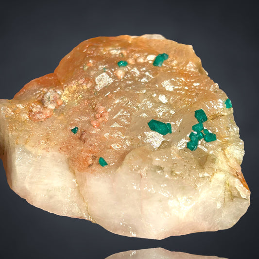 Dioptas/e on Quartz - Kaokoveld, Namibia