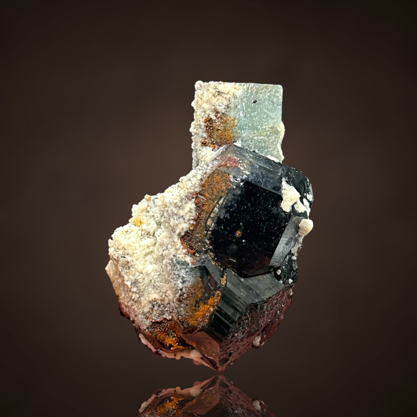 Aquamarine, Schorl, Hyalite - Erongo, Namibia