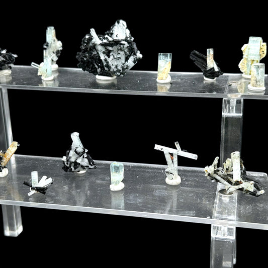 27x Aquamarine crystals and clusters - Erongo, Namibia