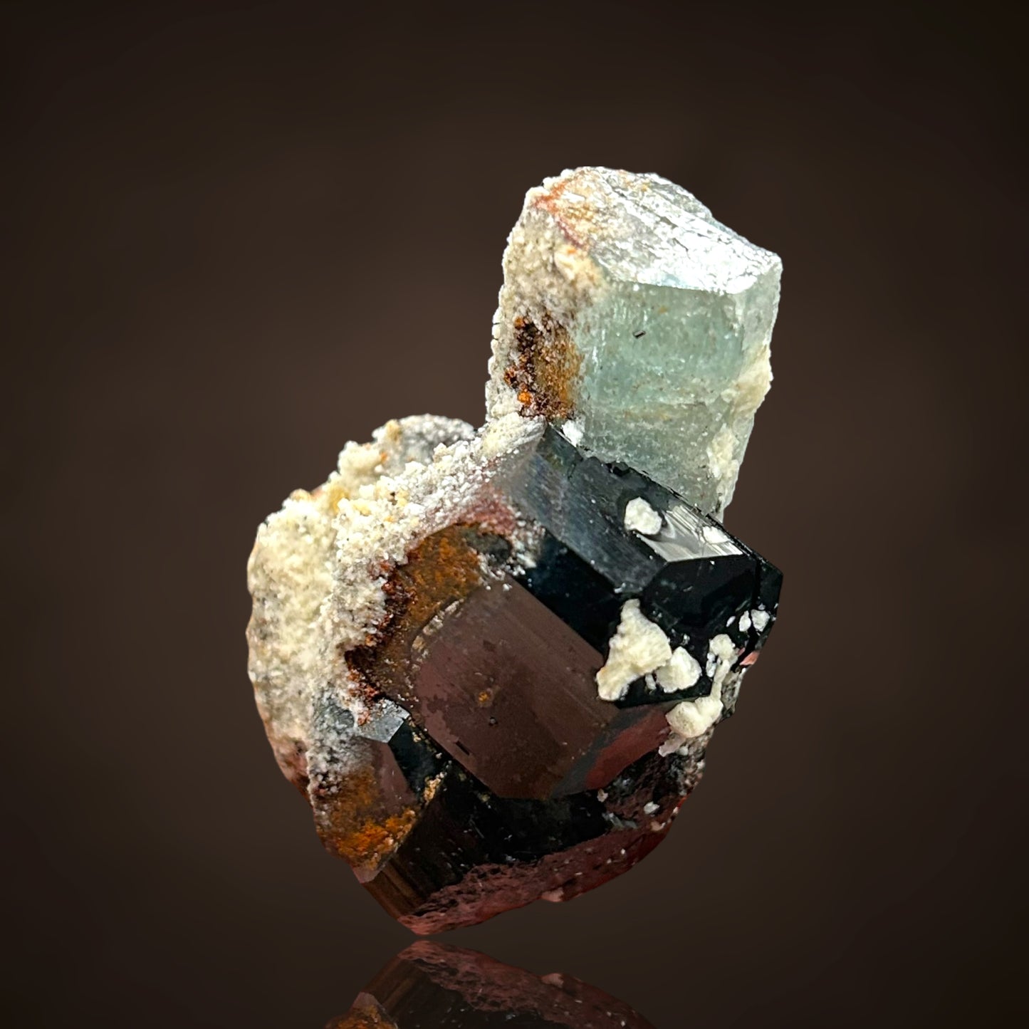 Aquamarine, Schorl, Hyalite - Erongo, Namibia