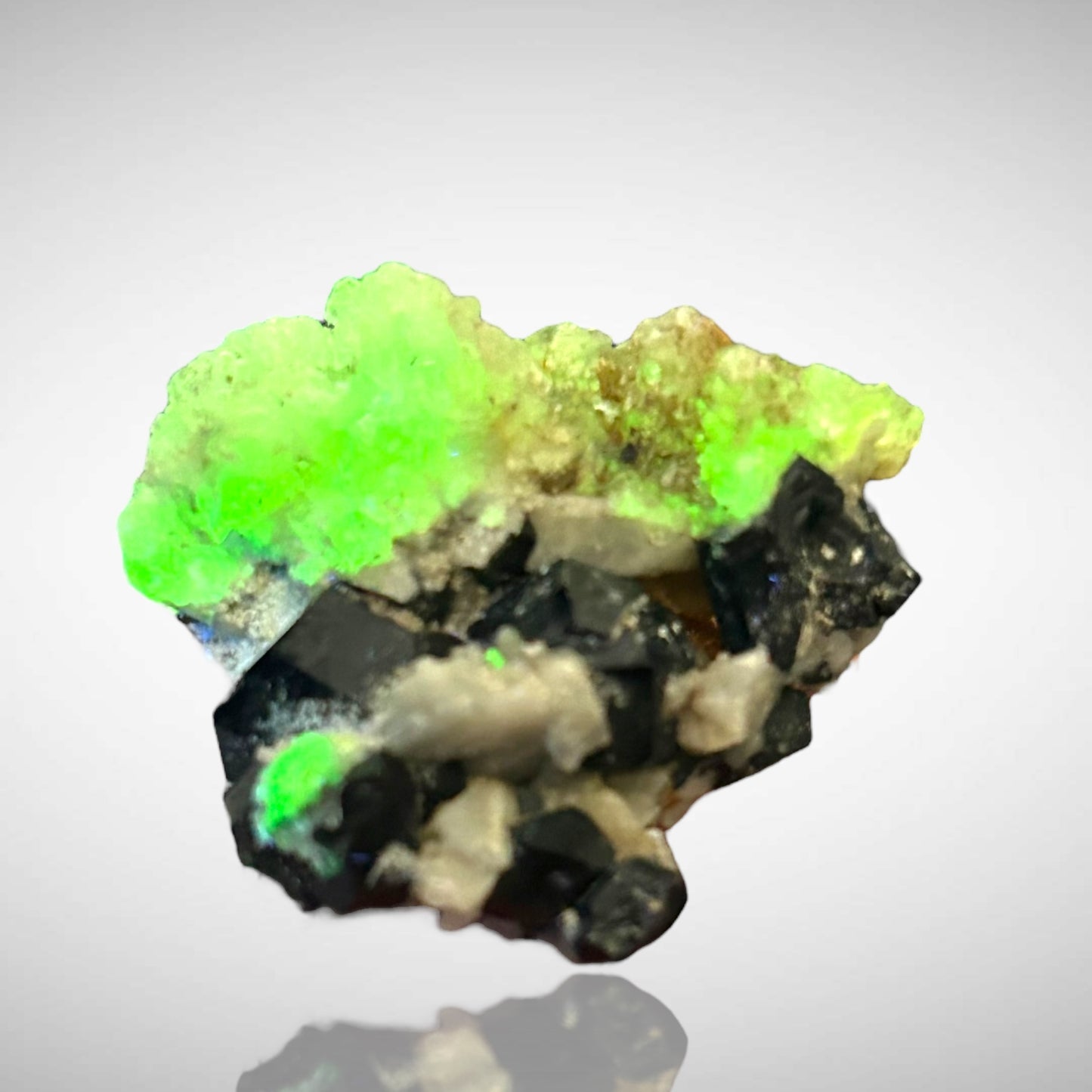 Hyalite on Schorl Tourmaline - Erongo, Namibia