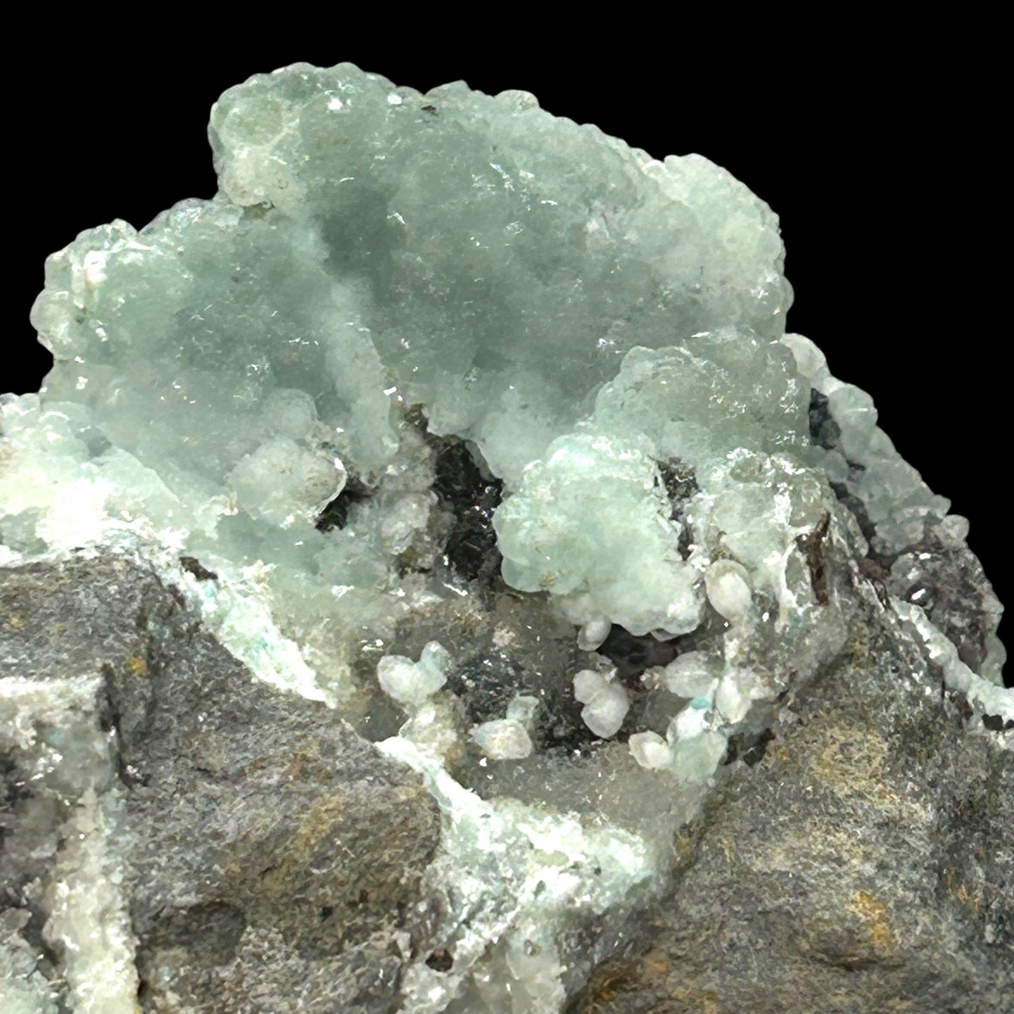 Tarbuttite on Smithsonite/ Tarbuttit auf Smithsonit - Namibia