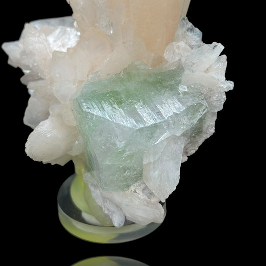 Green/grüner Apophyllit/e, Stilbit/e - Poonah, Indien