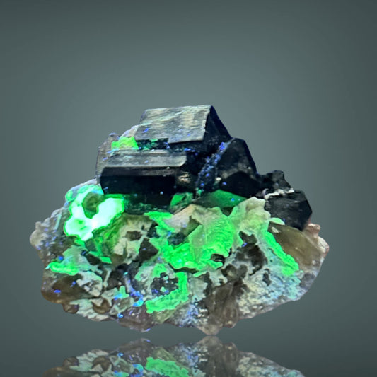 Schorl, Hyalit/e, Quarz - Erongo, Namibia