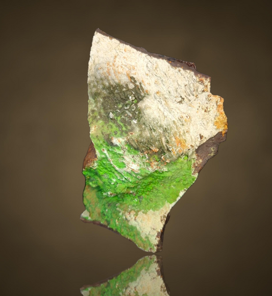 Conichalcite & Calcite - Ojuela Mine, Mexico