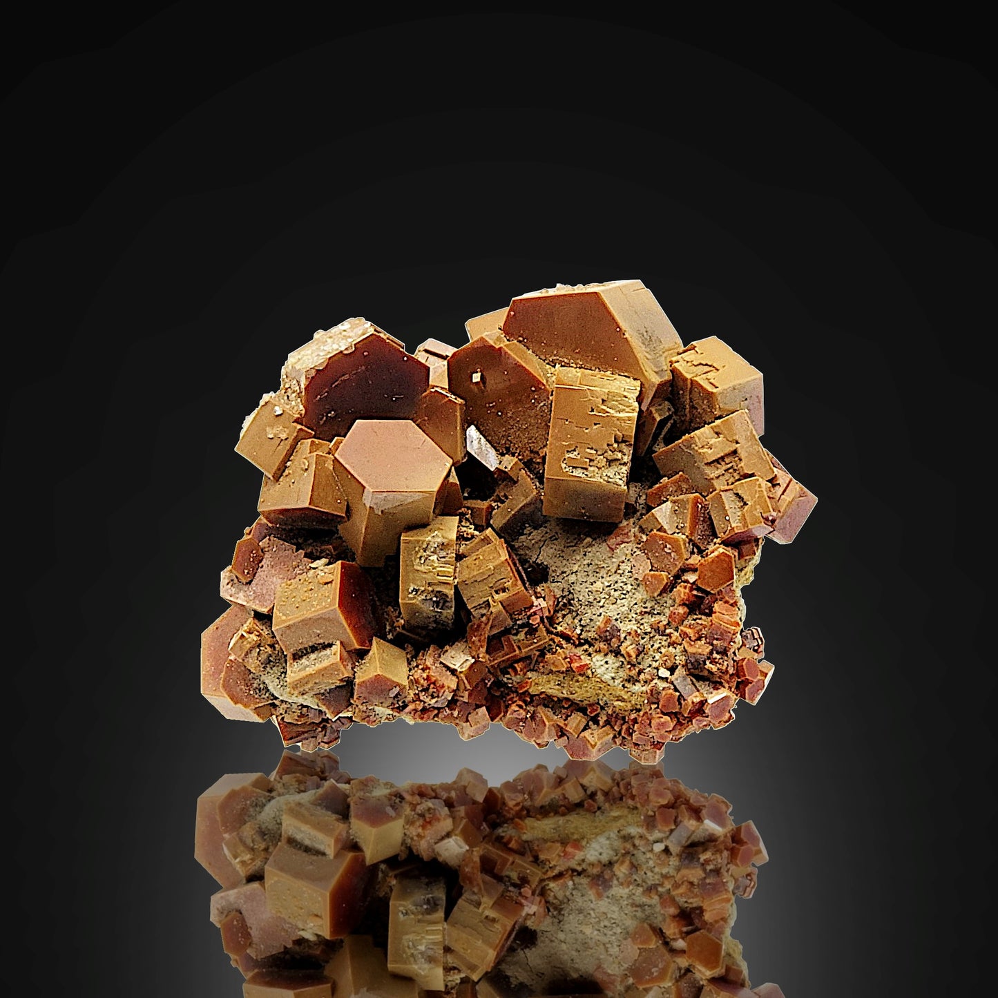 Vanadinite, Calcite - Mibladen, Morocco