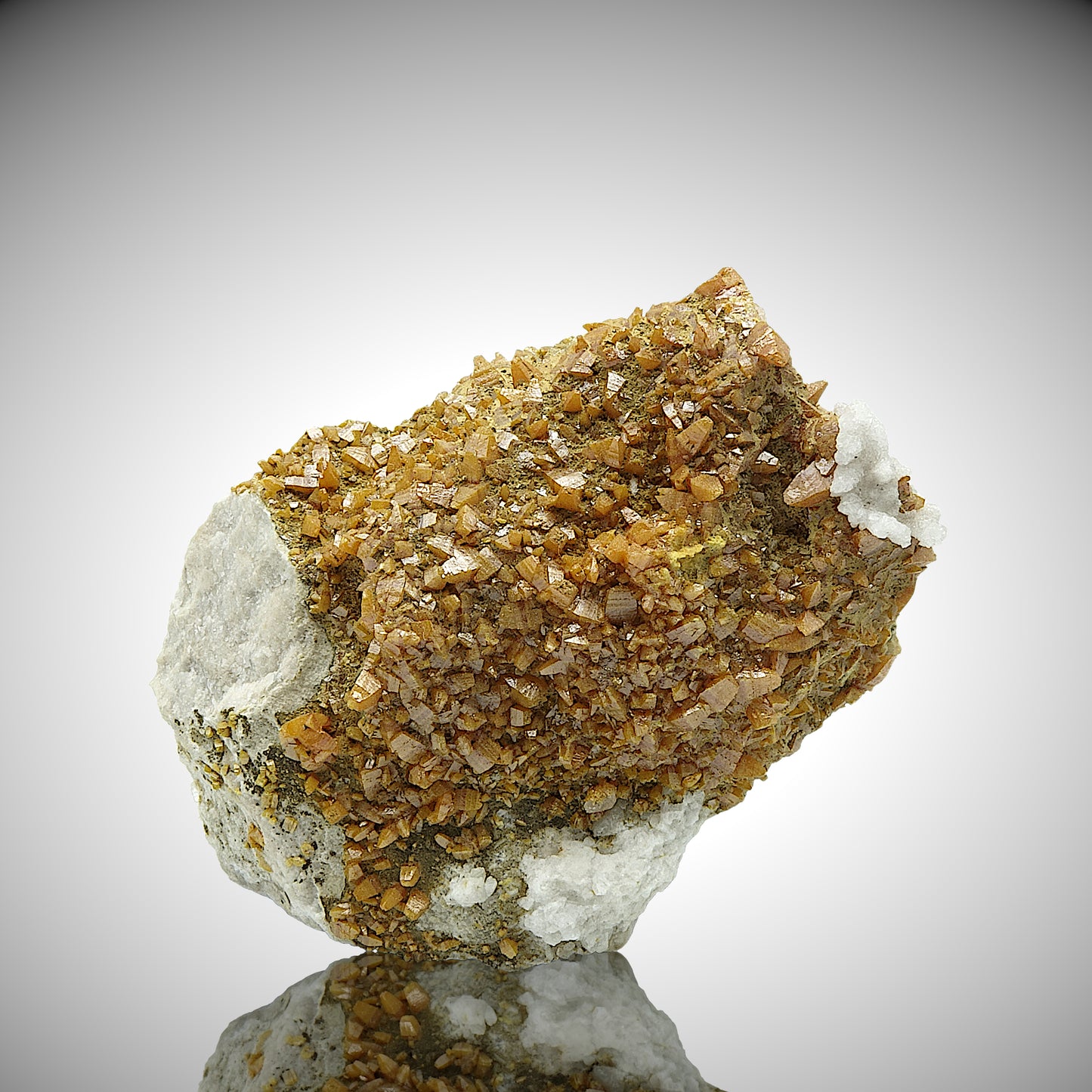 Wulfenite, Calcite - Mezica, Slovenia