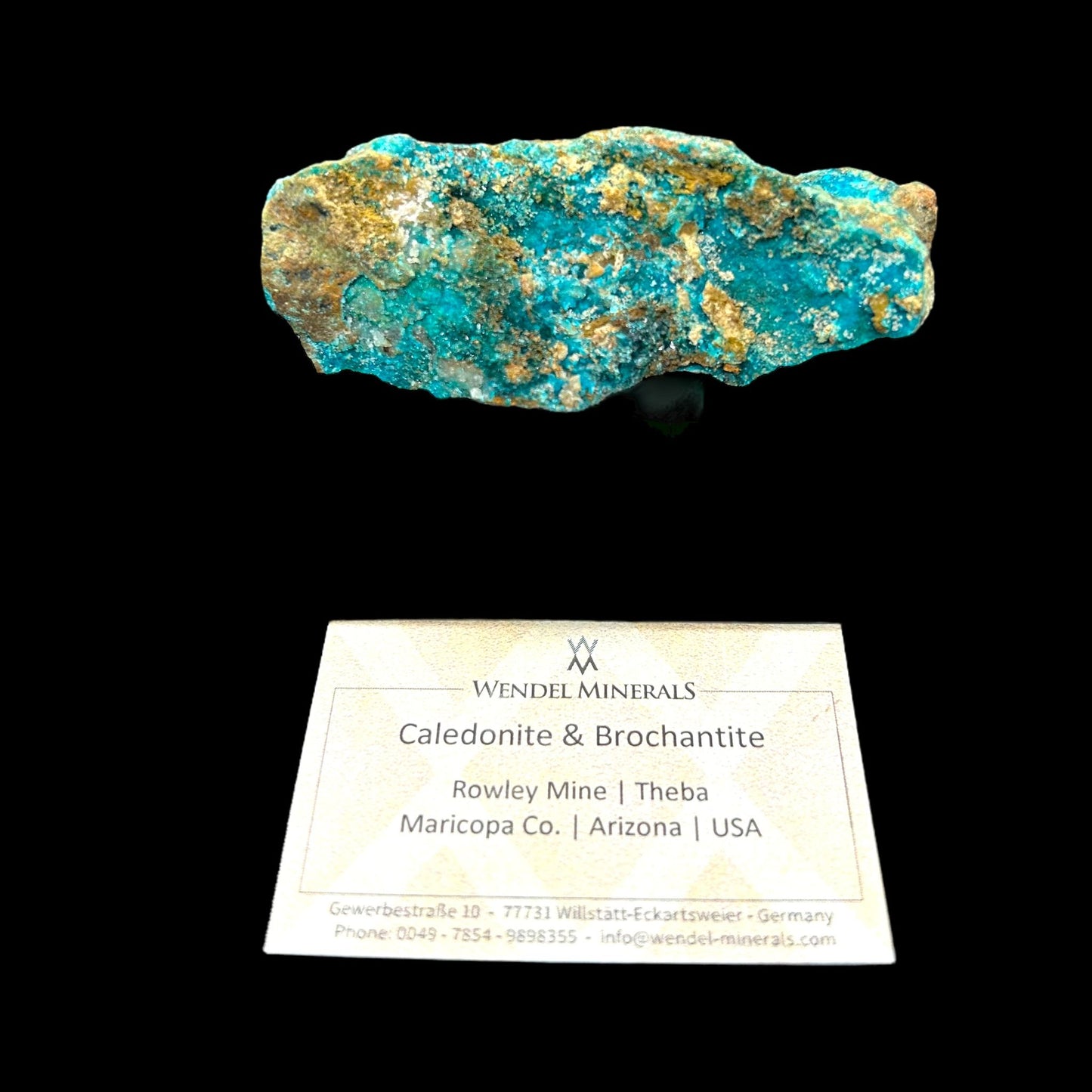 Caledonit & Brochantit/Caledonite & Brochantite - Rowley Mine, Arizona