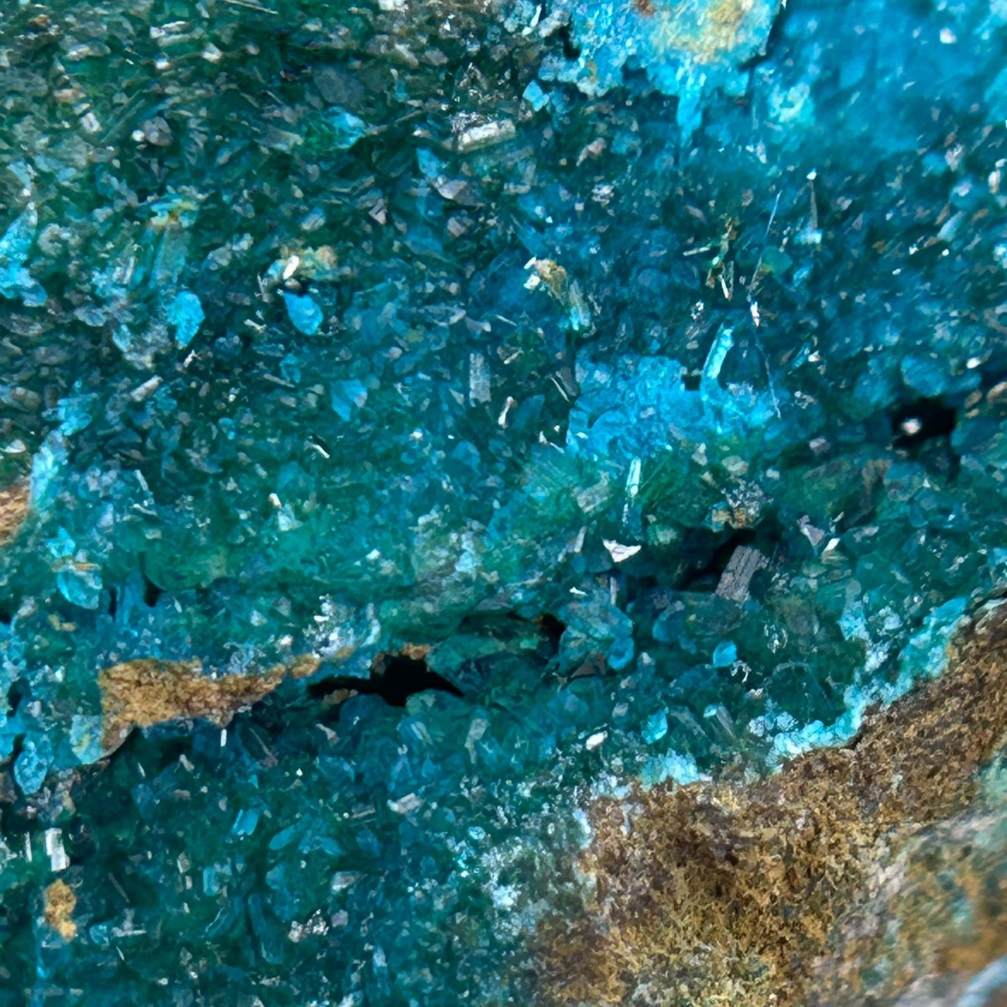 Caledonit & Brochantit/Caledonite & Brochantite - Rowley Mine, Arizona