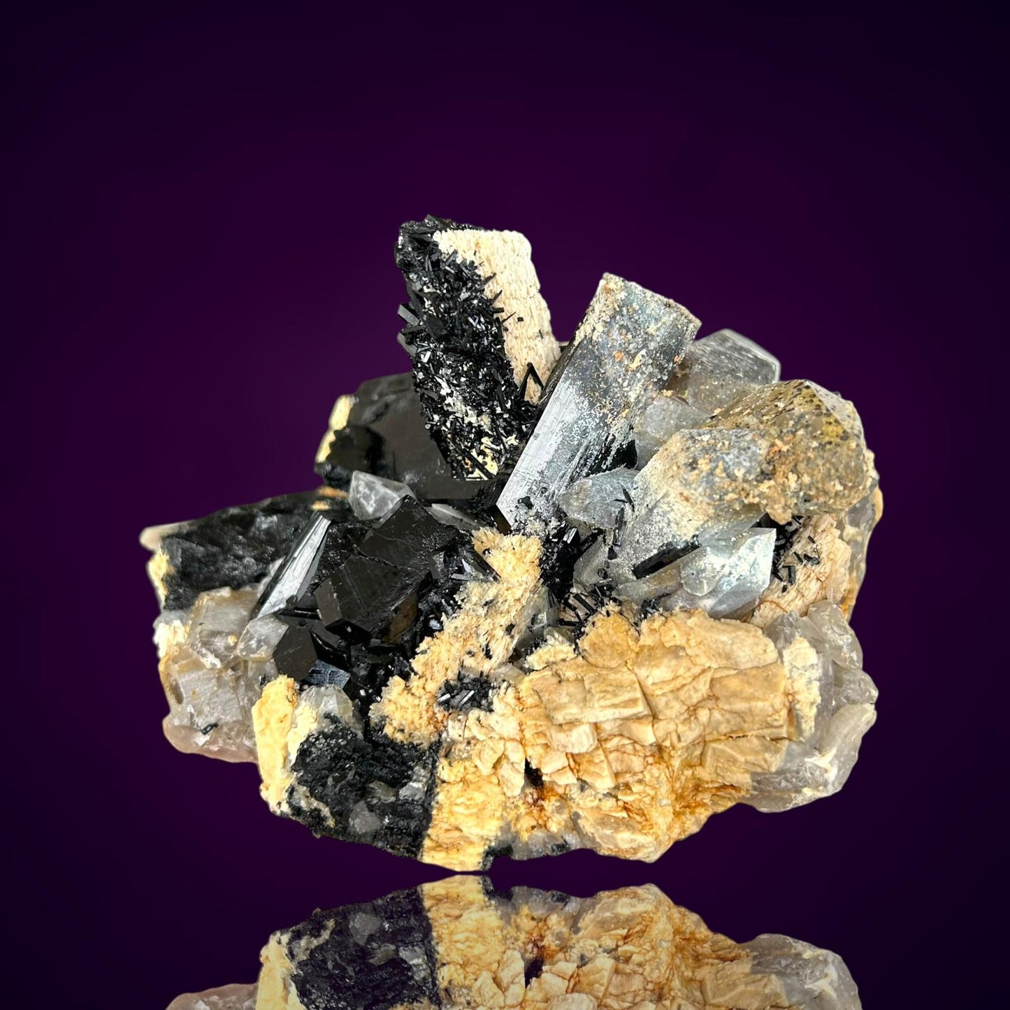 Schorl Tourmaline, Smoky Quartz & Orthoclase - Erongo, Namibia