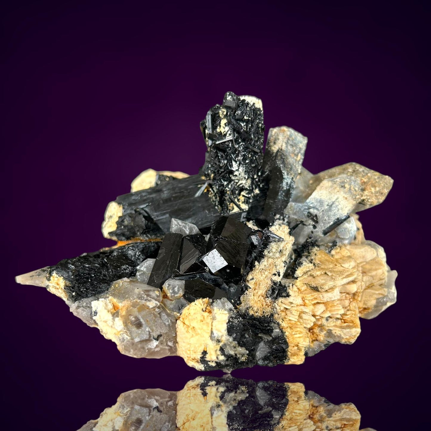 Schorl Tourmaline, Smoky Quartz & Orthoclase - Erongo, Namibia