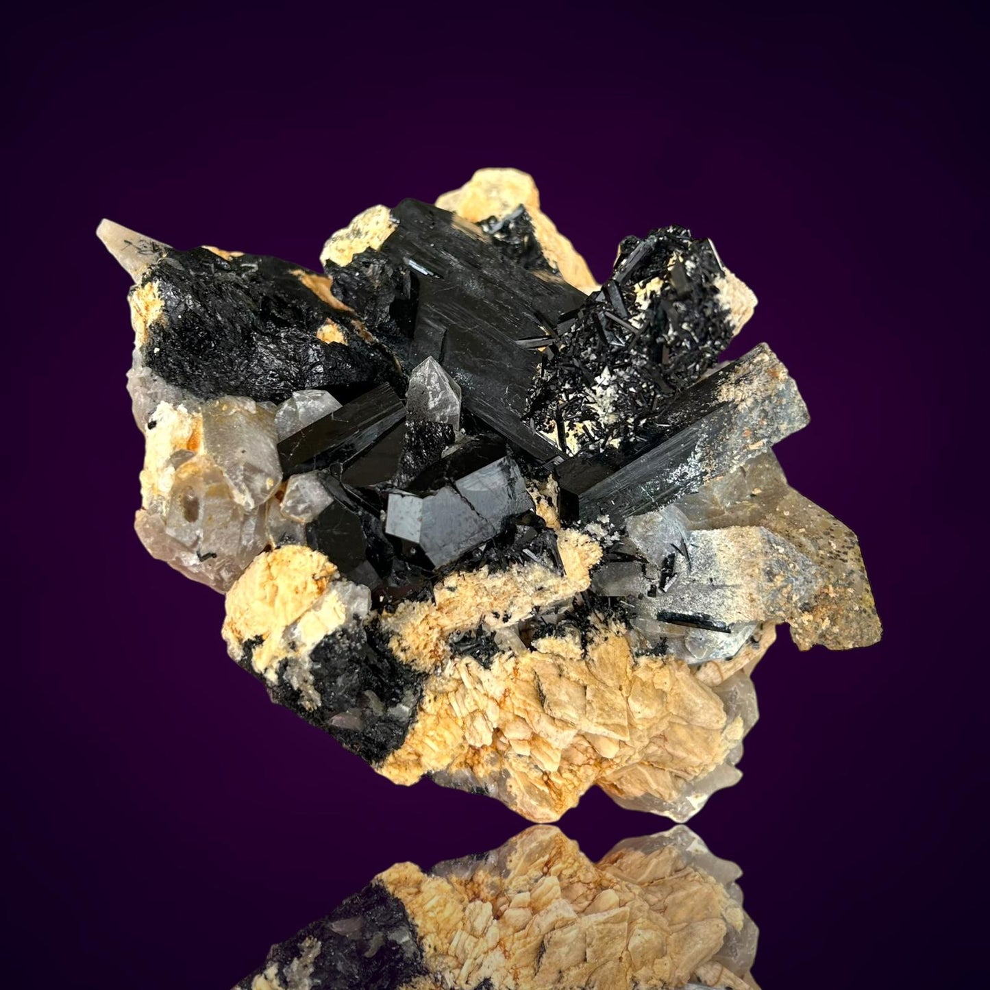 Schorl Tourmaline, Smoky Quartz & Orthoclase - Erongo, Namibia