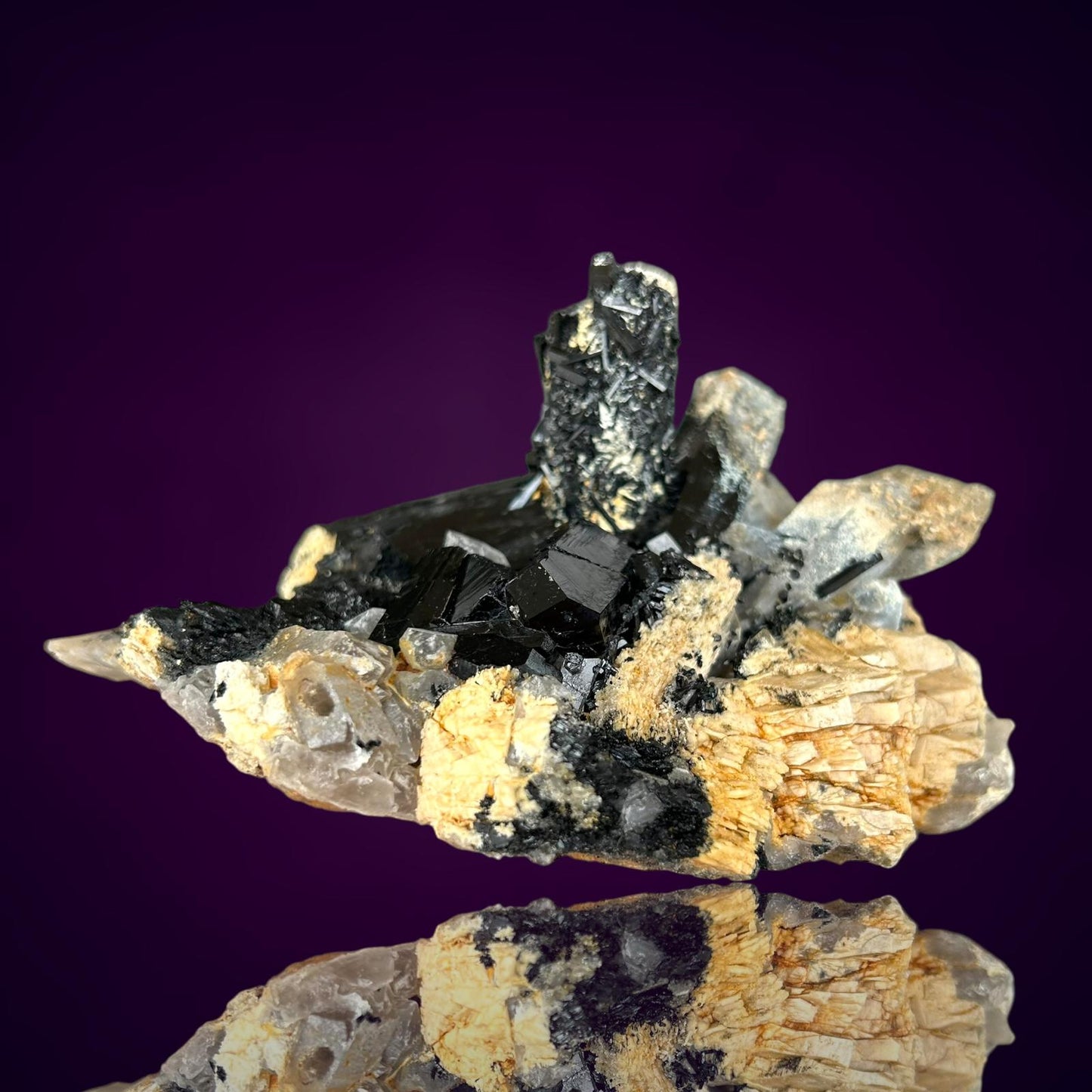 Schorl Tourmaline, Smoky Quartz & Orthoclase - Erongo, Namibia