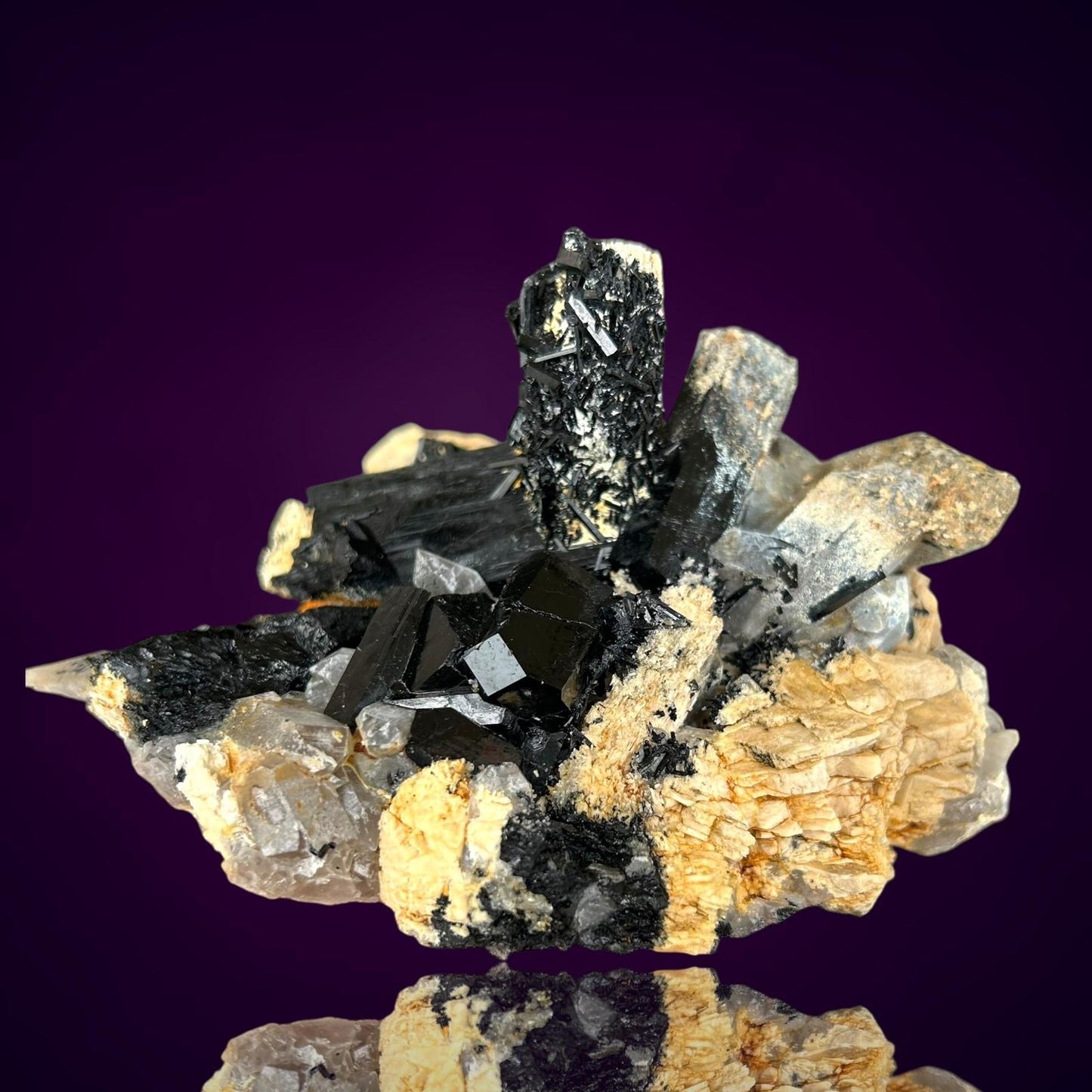 Schorl Tourmaline, Smoky Quartz & Orthoclase - Erongo, Namibia