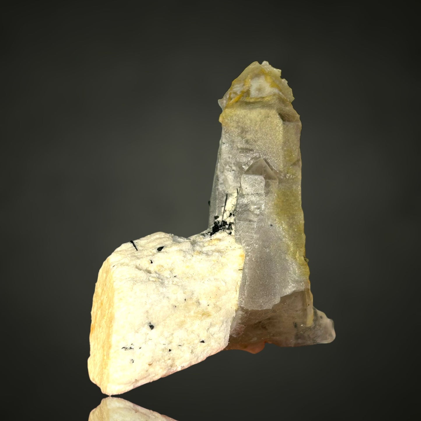 Hyalite on Quartz & Feldspar - Erongo, Namibia