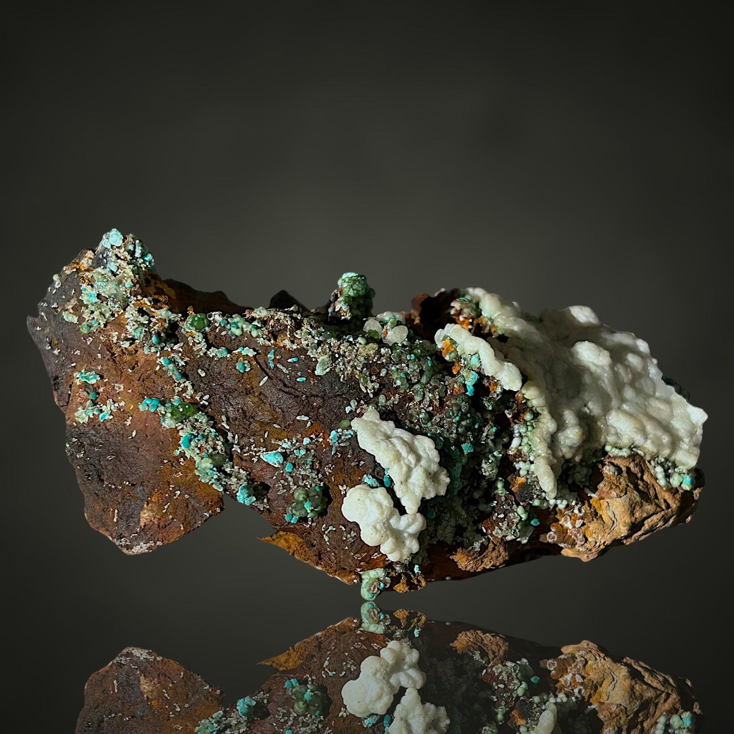 Smithsonite, Aragonite, Rosasite - Lavrion, Greece