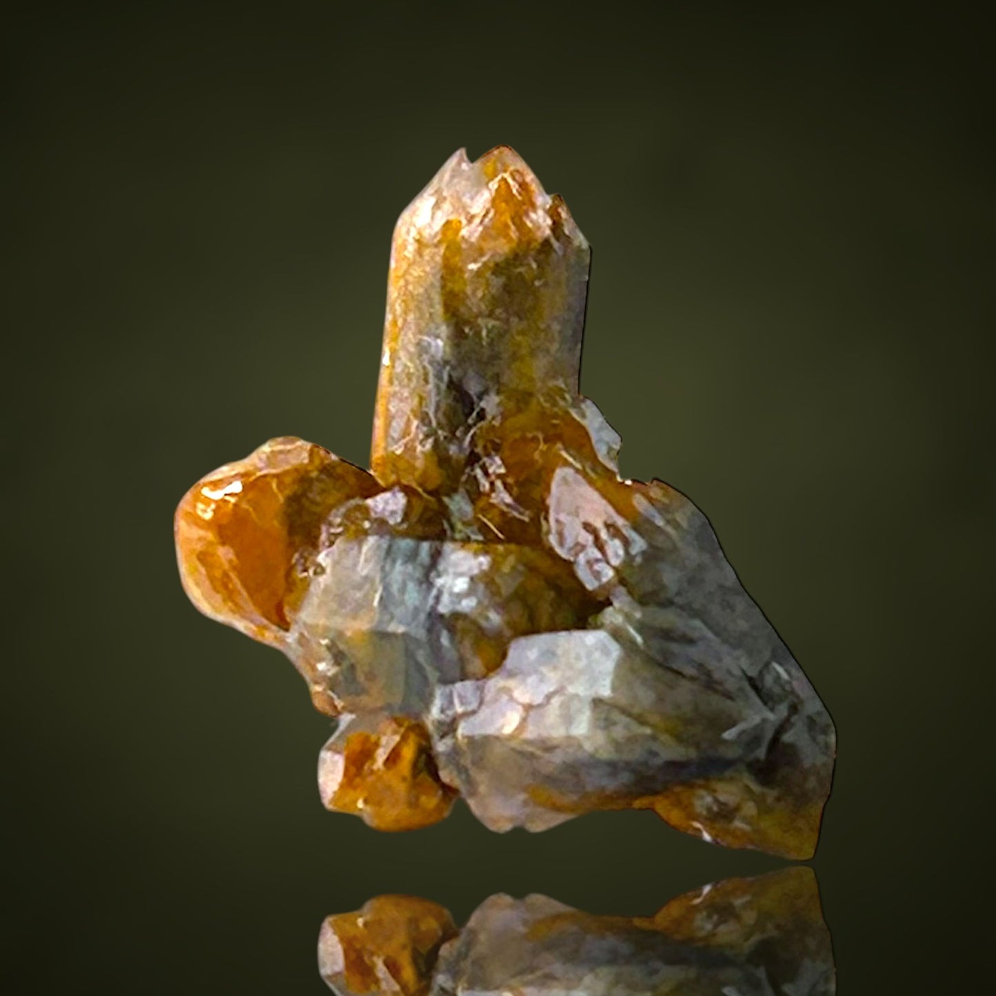 Quartz with fungus inclusions