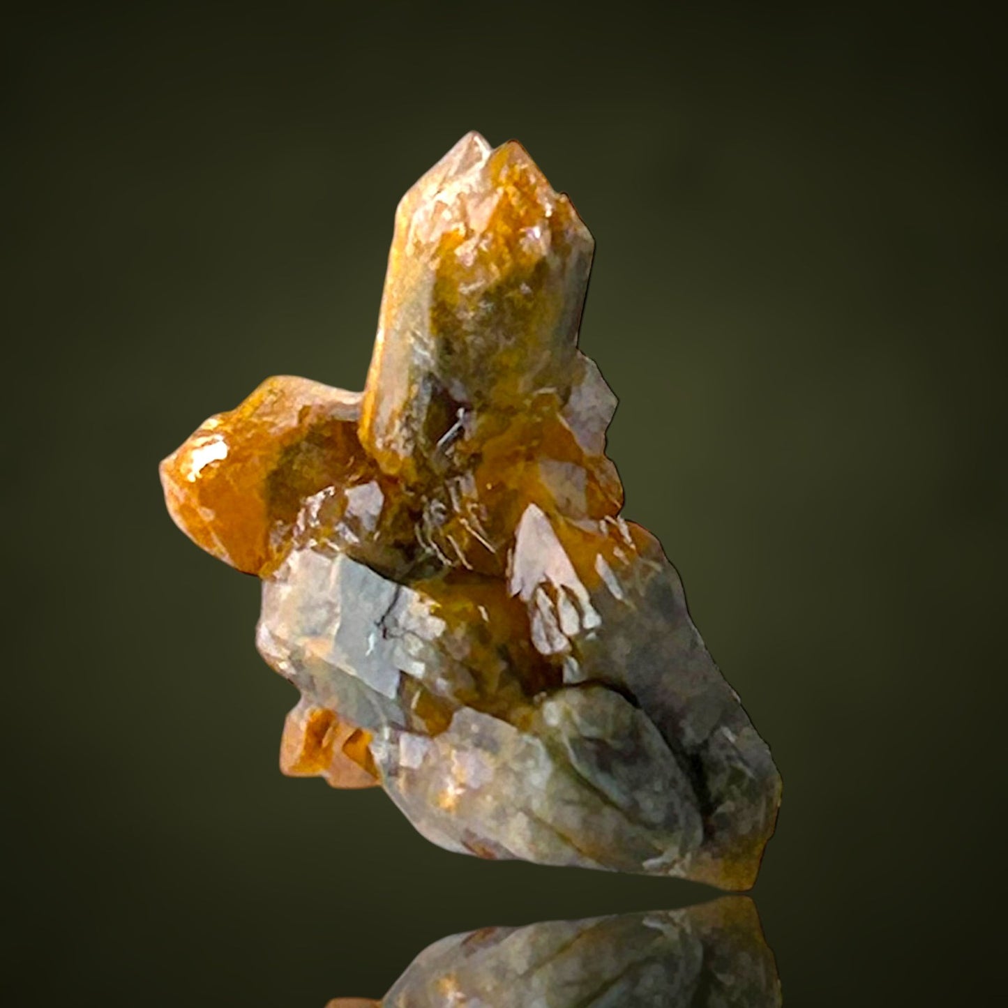 Quartz with fungus inclusions