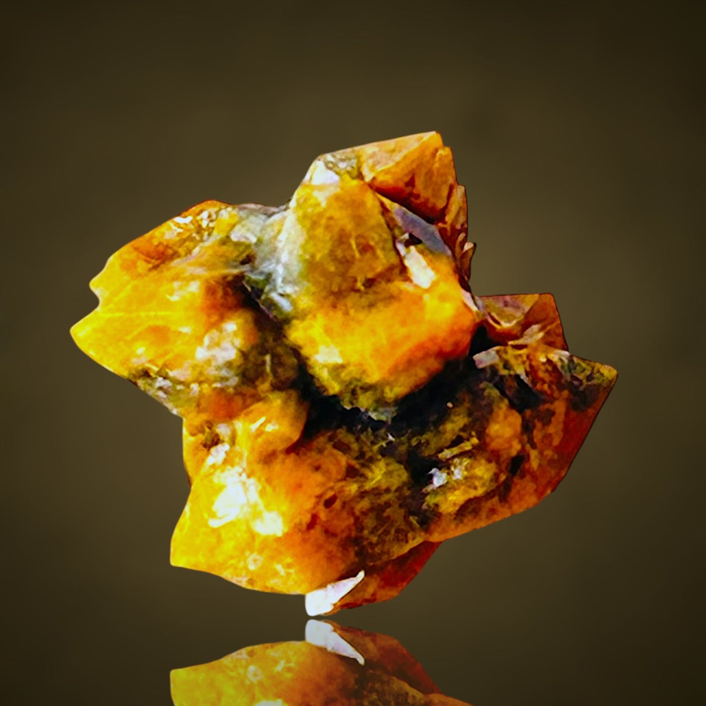 Quartz with fungus inclusions