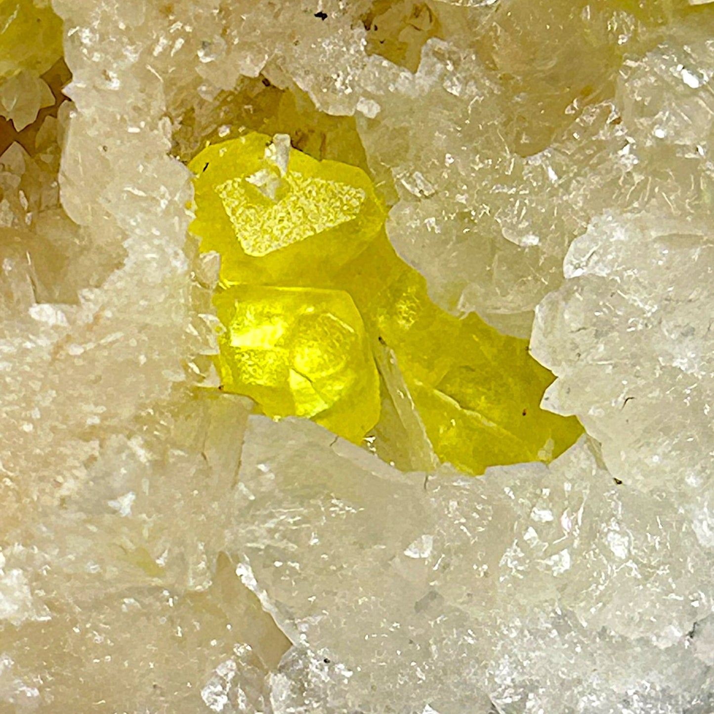 Schwefel, Calcit - Machow, Polen