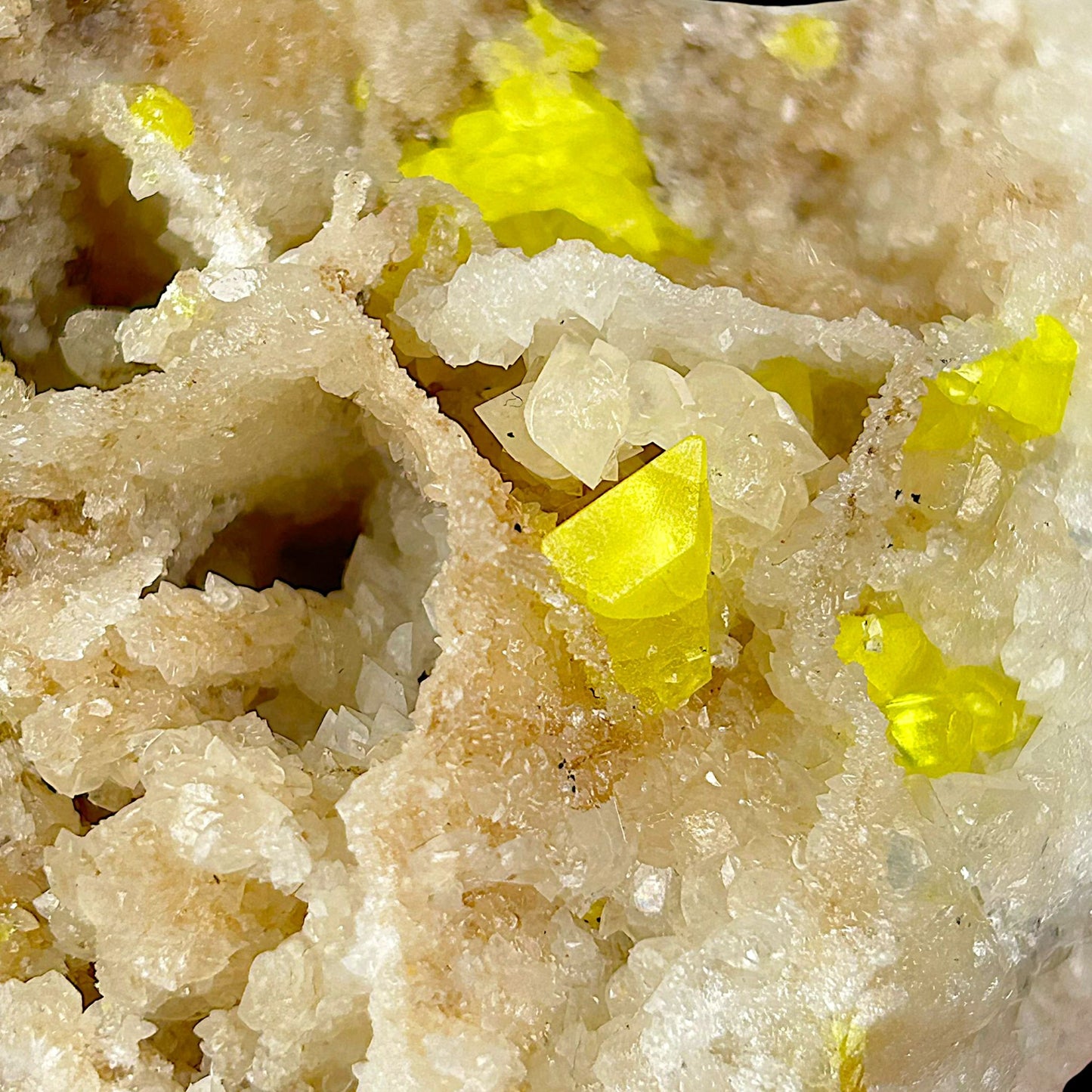 Schwefel, Calcit - Machow, Polen