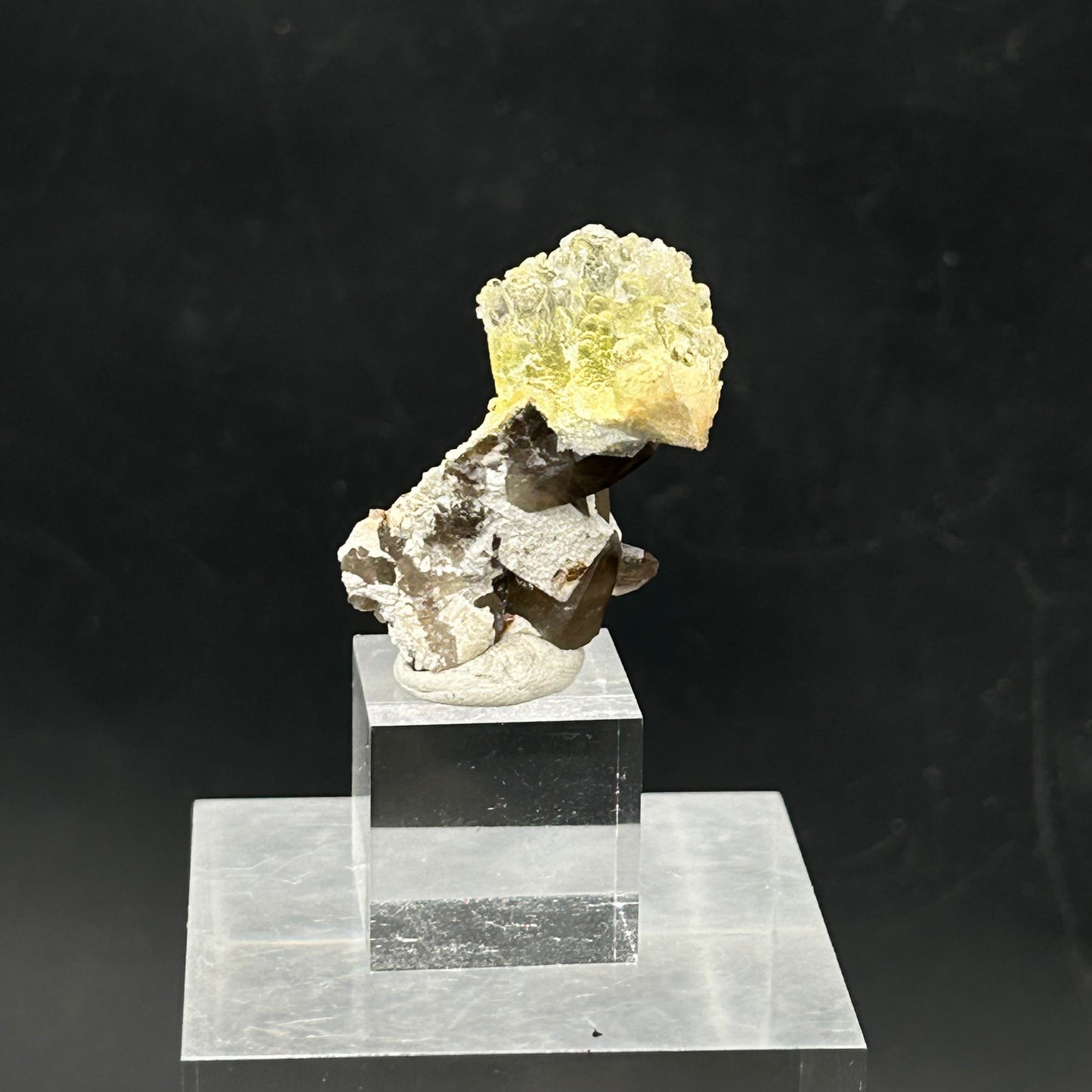 Green Hyalite & Smoky Quartz - Erongo, Namibia