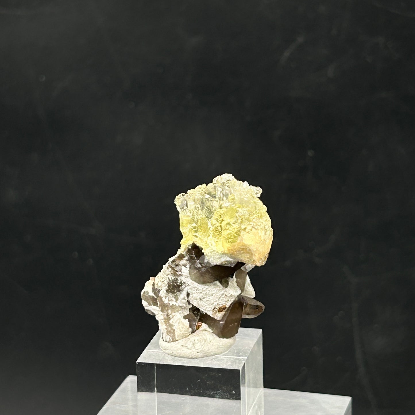 Green Hyalite & Smoky Quartz - Erongo, Namibia