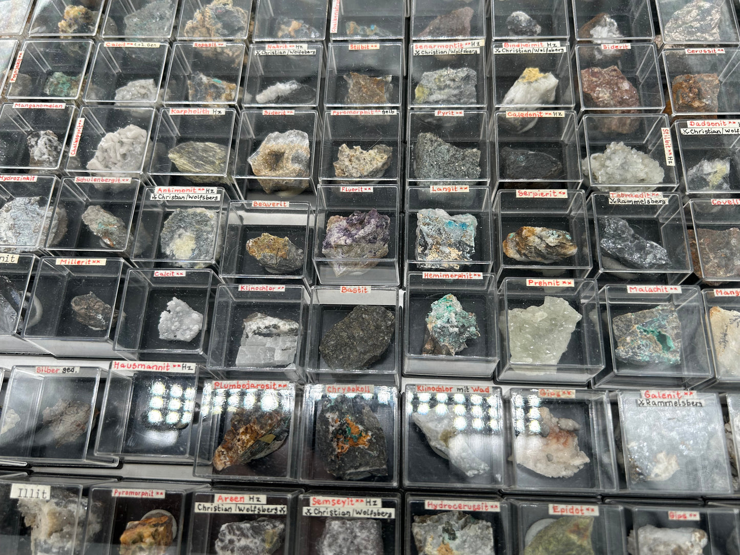 100 rare minerals from Harz Mts., Germany