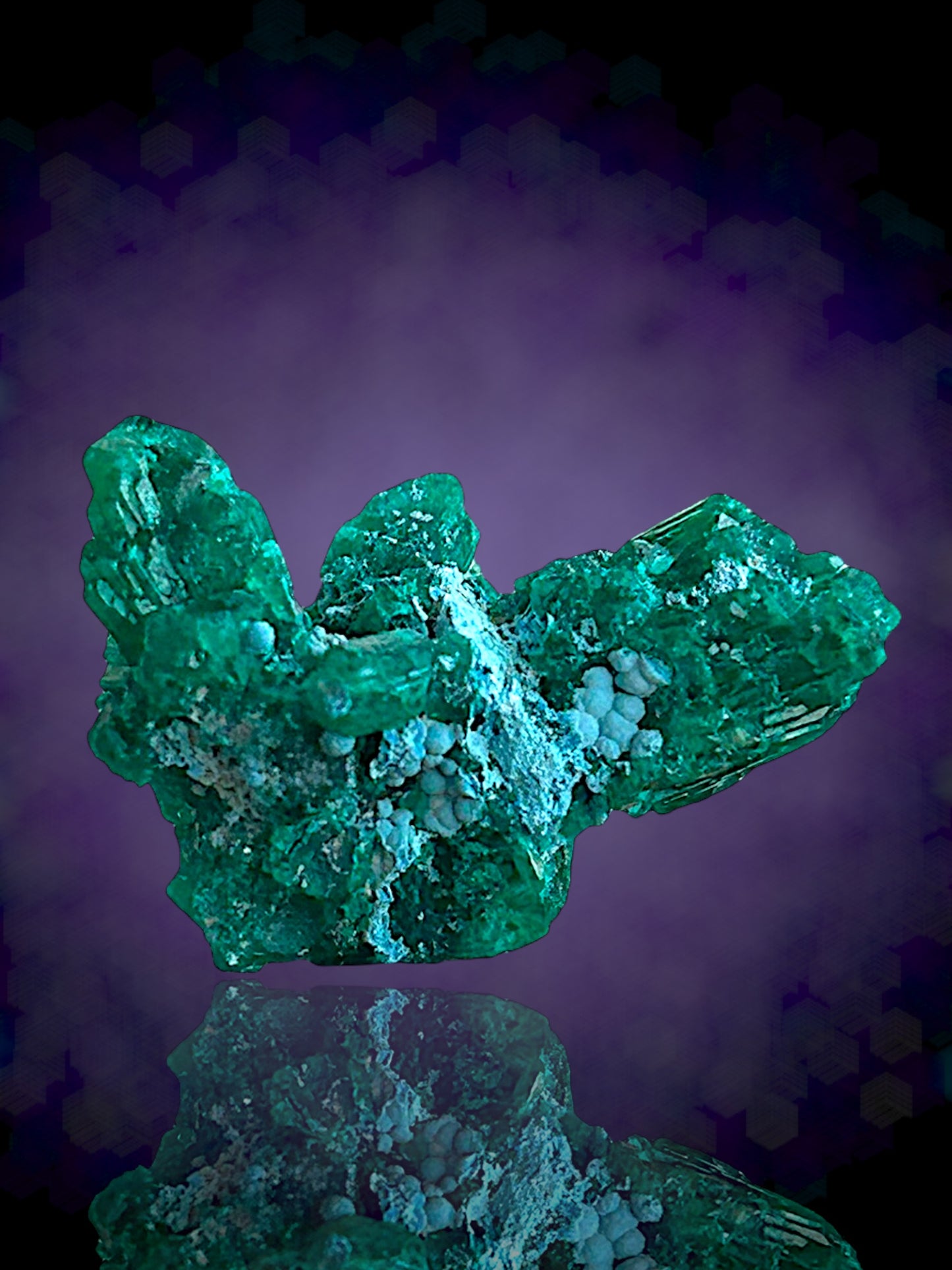 Shattuckite, Dioptase - Khorixas, Namibia