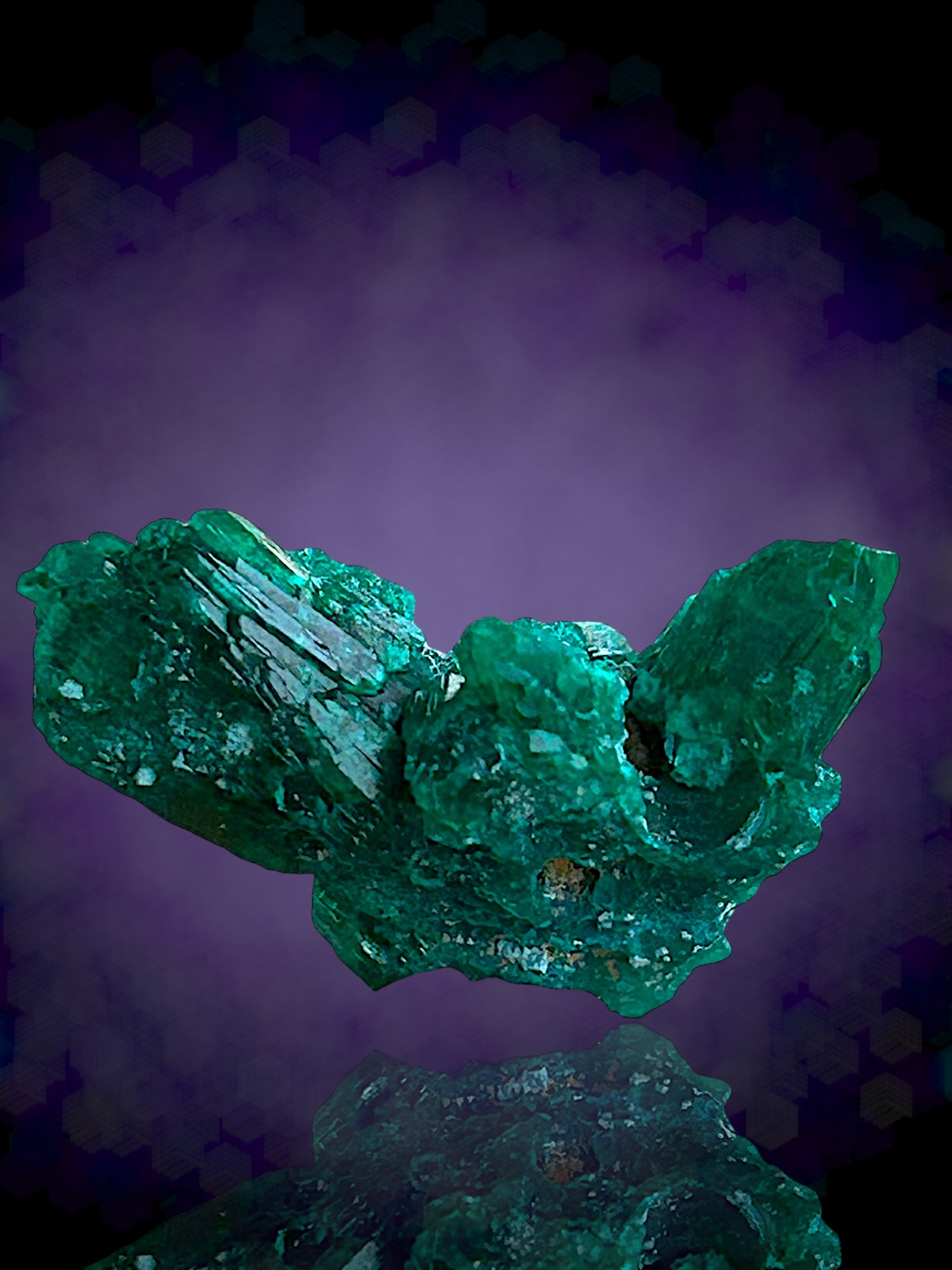Shattuckite, Dioptase - Khorixas, Namibia