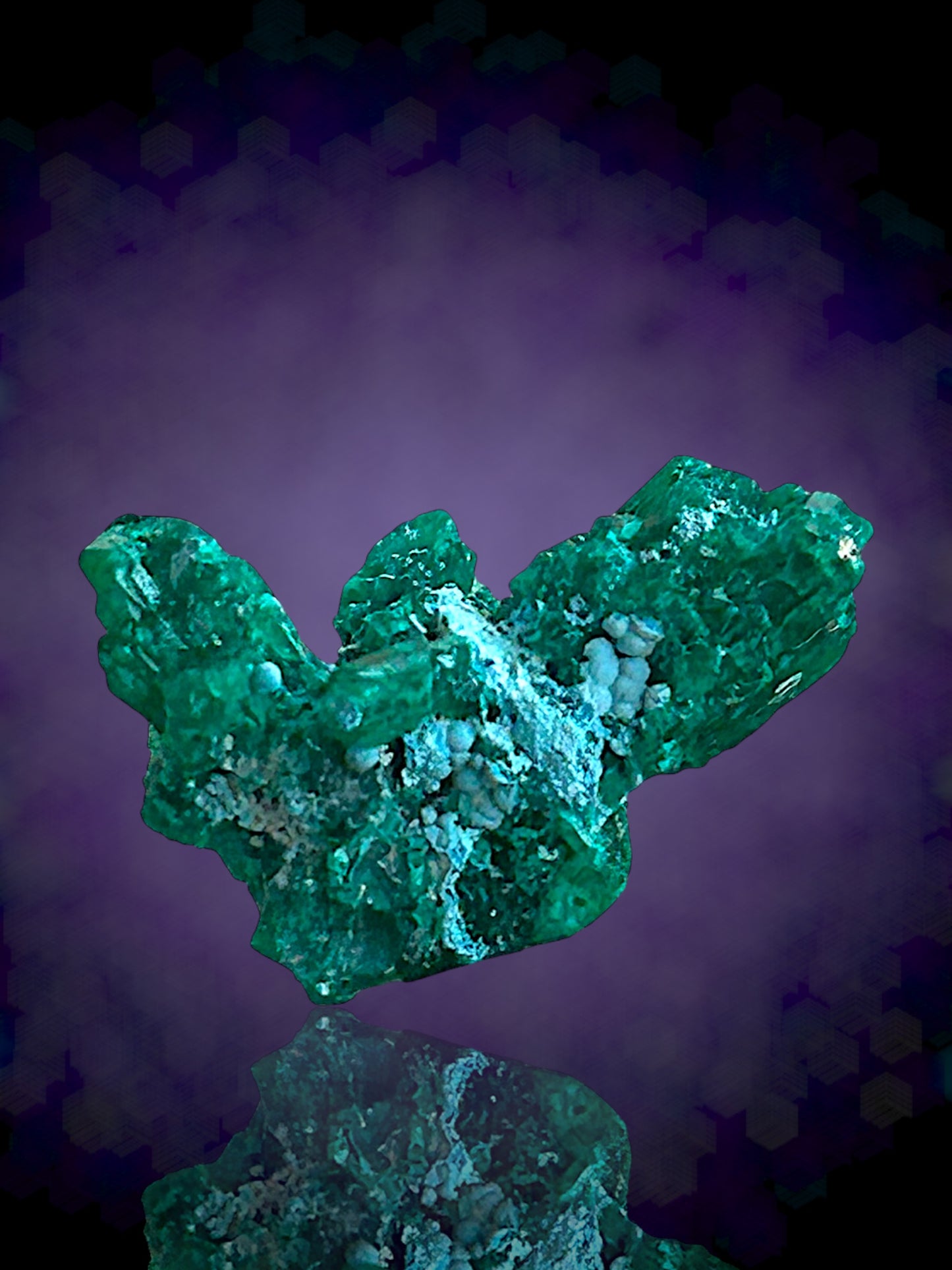 Shattuckite, Dioptase - Khorixas, Namibia