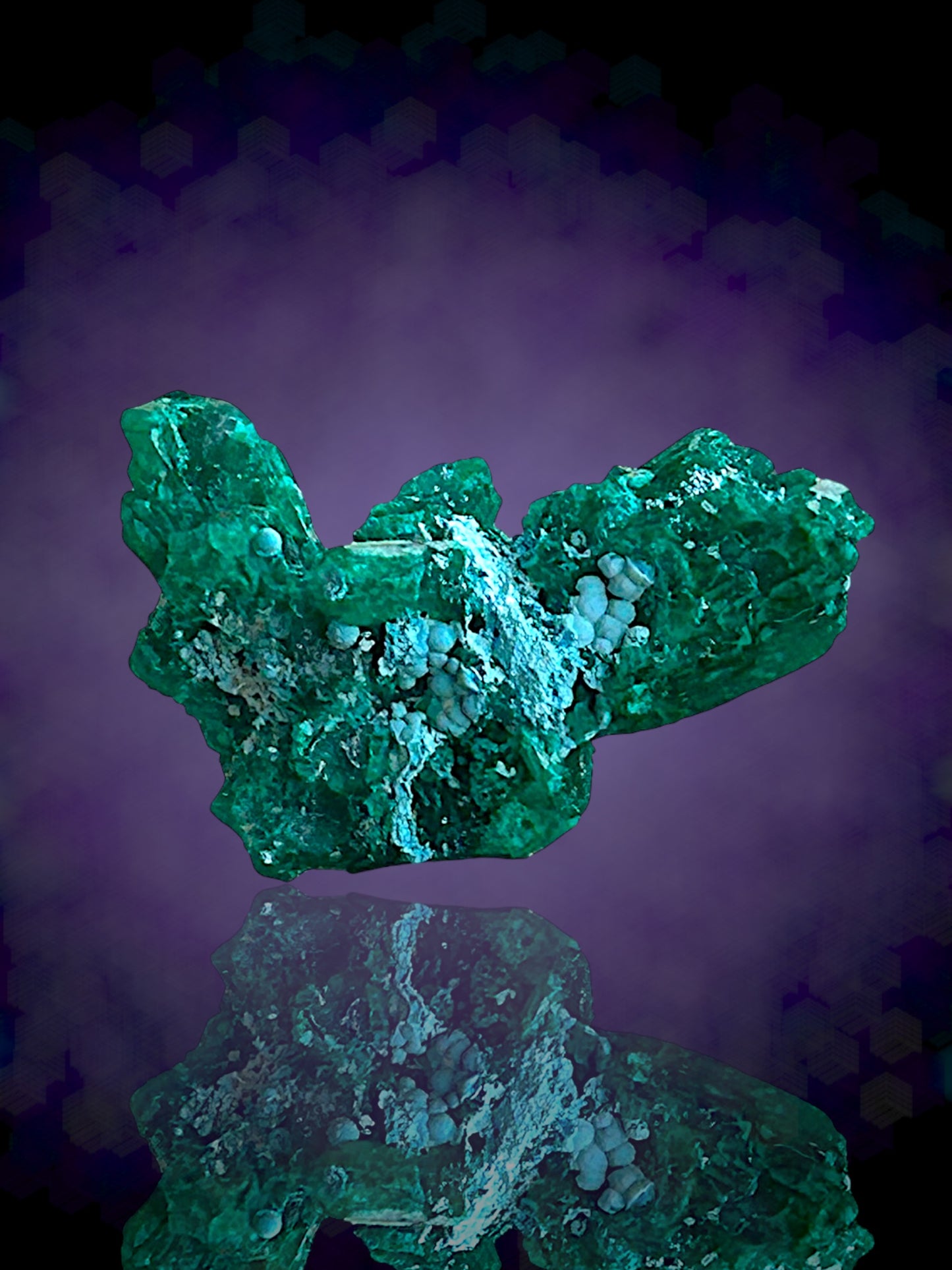 Shattuckite, Dioptase - Khorixas, Namibia