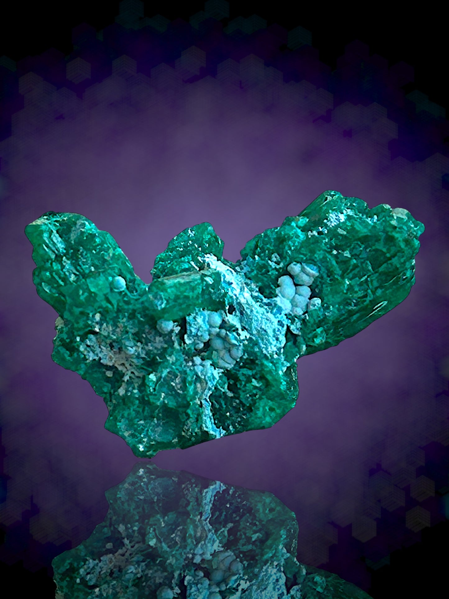 Shattuckite, Dioptase - Khorixas, Namibia