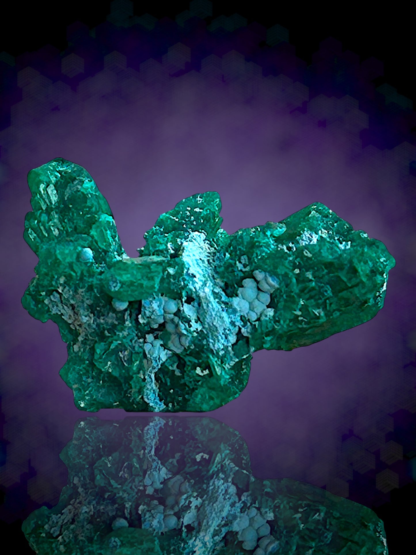 Shattuckite, Dioptase - Khorixas, Namibia
