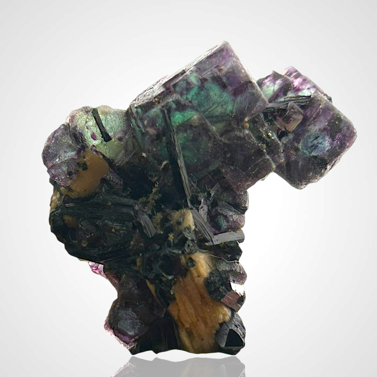 Fluorite, Tourmaline - Erongo, Namibia