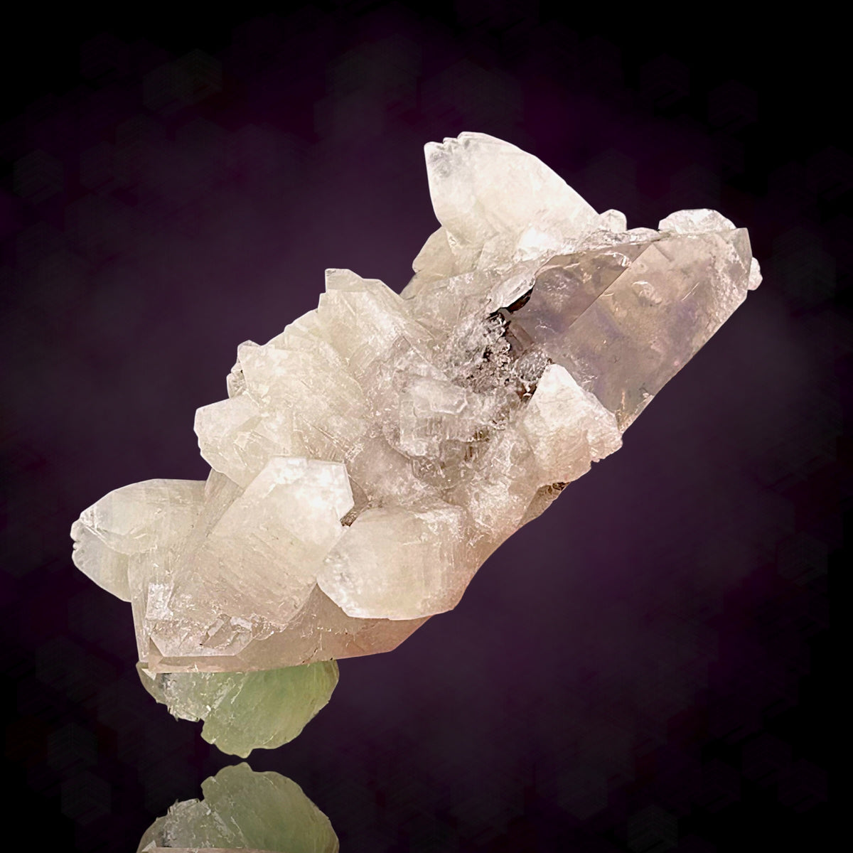 Amethyst DT, Prehnite, Apophyllite - Tafelkop, Namibia