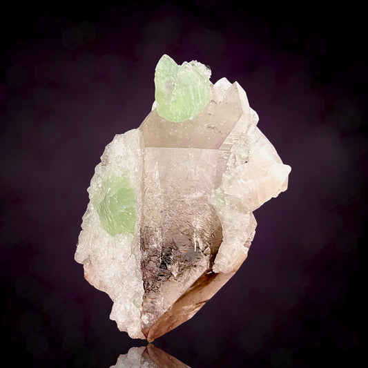 Amethyst DT, Prehnite, Apophyllite - Tafelkop, Namibia