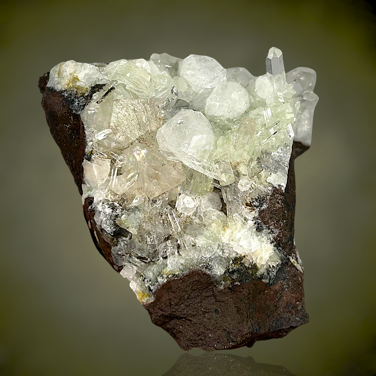 Analcime, Prehnite, Quartz - Tafelkop, Namibia