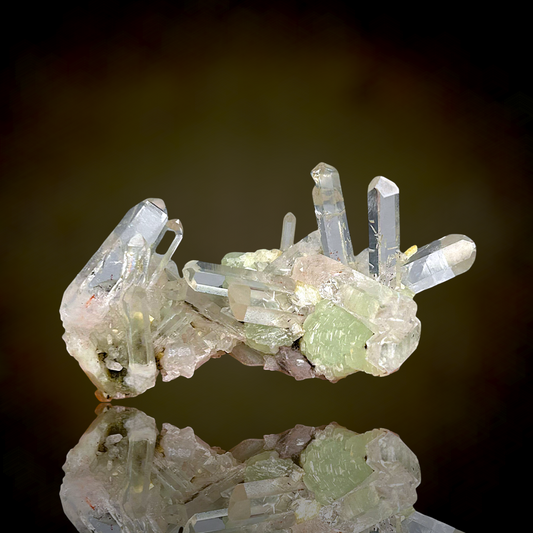 Prehnite, Quartz - Tafelkop, Namibia