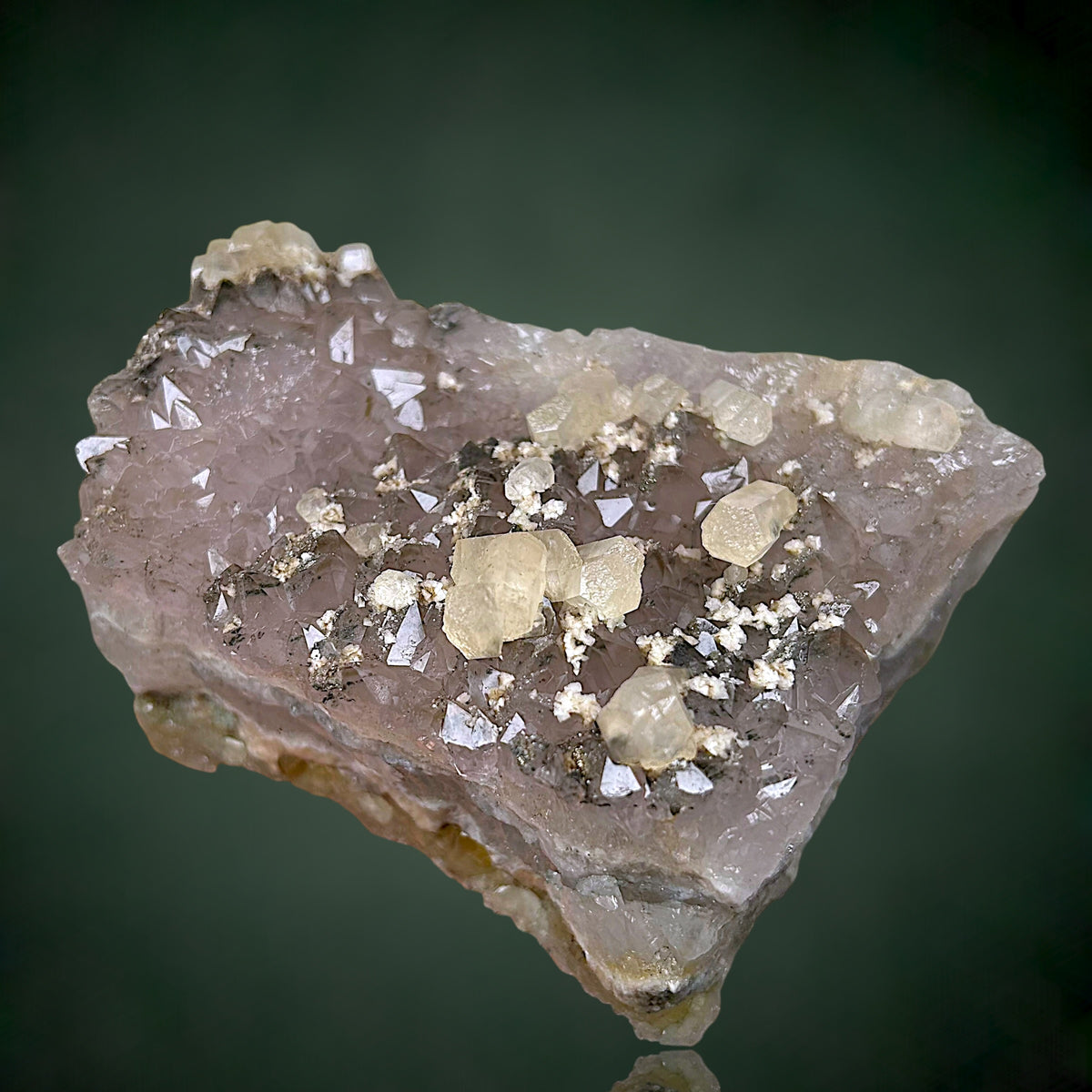 Calcite, Quartz, Fluorite, Dolomite - Freiberg, Ore Mountains, Saxony